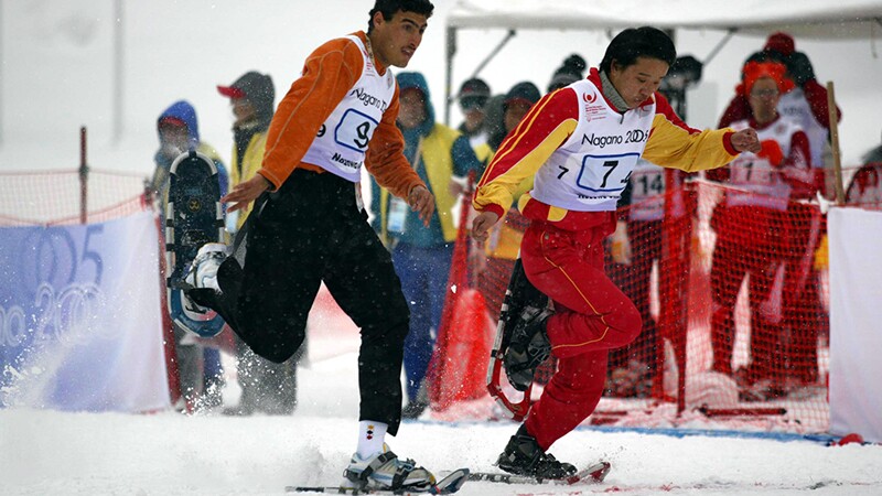 2005 World Games, Nagano, Japan, Snow Shoeing competition.