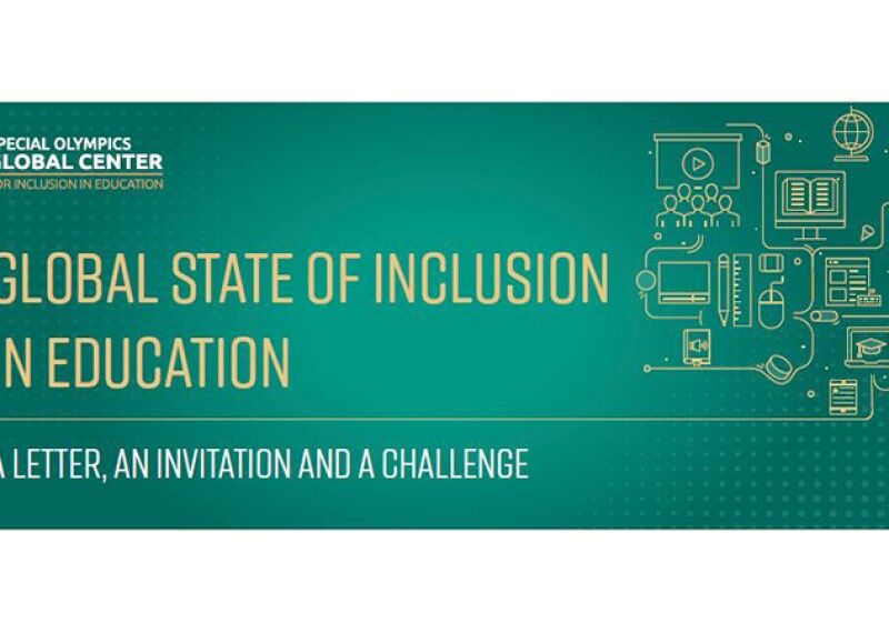 Text reads: Global State of Inclusion in Education: A Letter, an Invitation and a Challenge