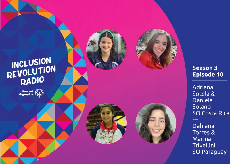 Adriana, Daniela, Dahiana, and Marina smile in promo for Inclusion Revolution Radio.