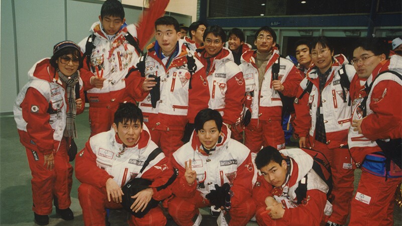 1997 World Games, Japanese athletes pose for a photo