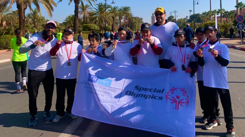 Special Olympics Morocco athletes are proud of their medals they won at the Marrakech Marathon