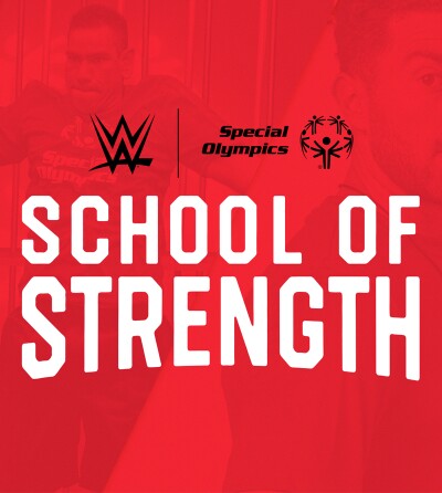 WWE and Special Olympics' School of Strength logos