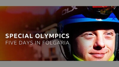 Text reads: Special Olympics: Five days in Folgaria