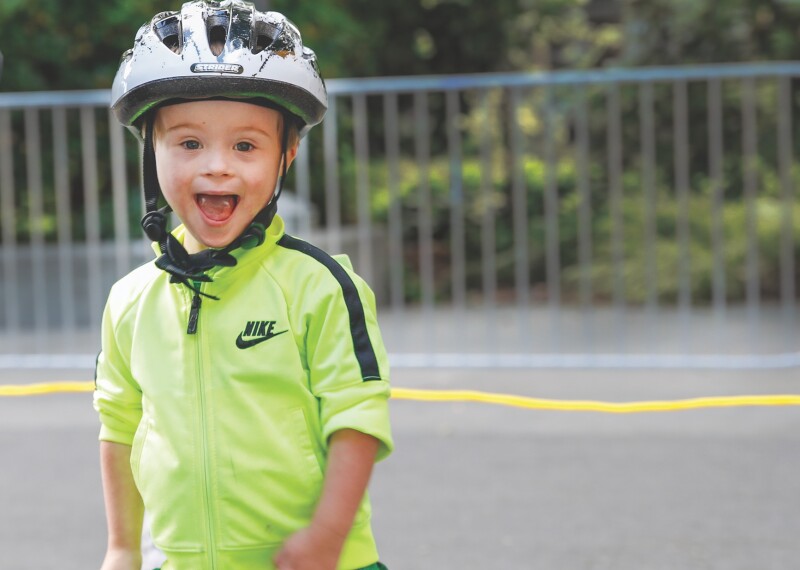 Young Special Olympics Athlete Smiling