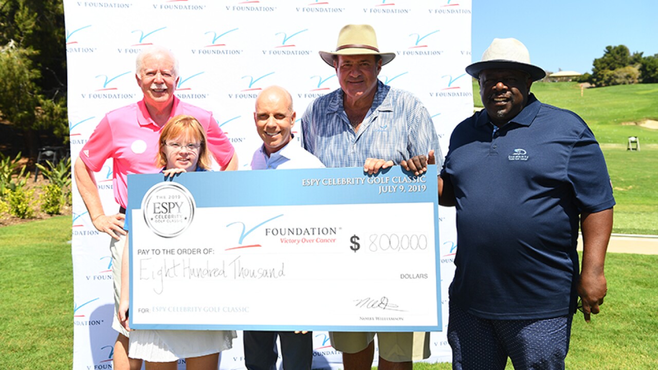 The Jimmy V Foundation honor Amy after here performance in the ESPY Golf Classic.