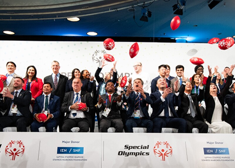 The Global Leadership Coalition in a group for a photo. 