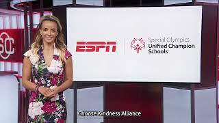 Champion Ambassador Victoria Arlen shares a message to Honor Roll schools from the SportsCenter set.