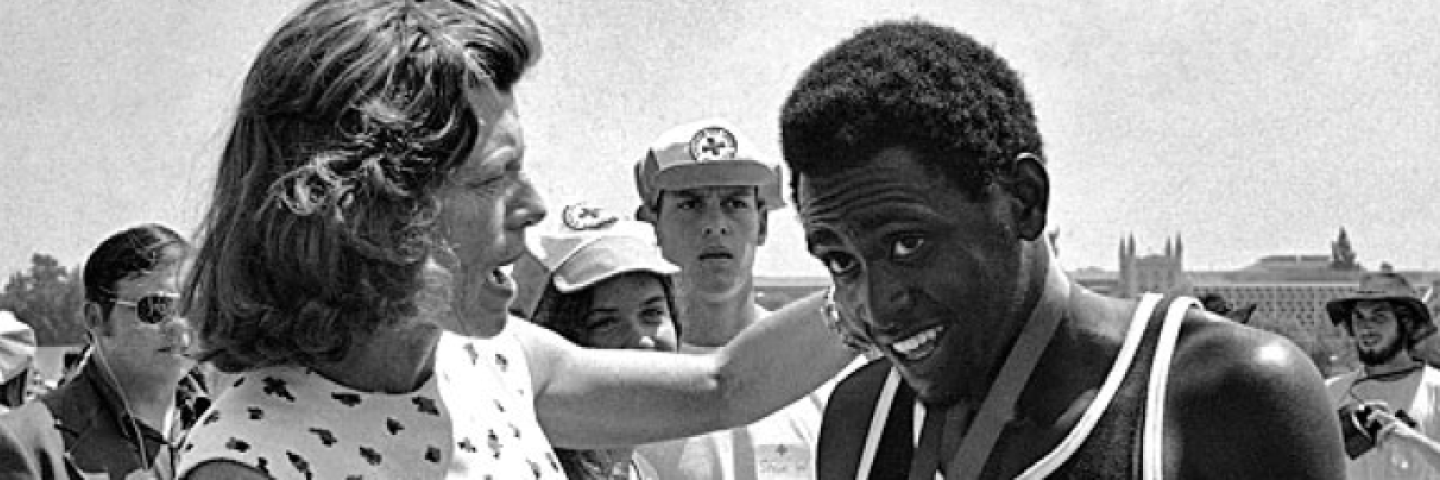 Eunice Presents Medal at 1968 Games